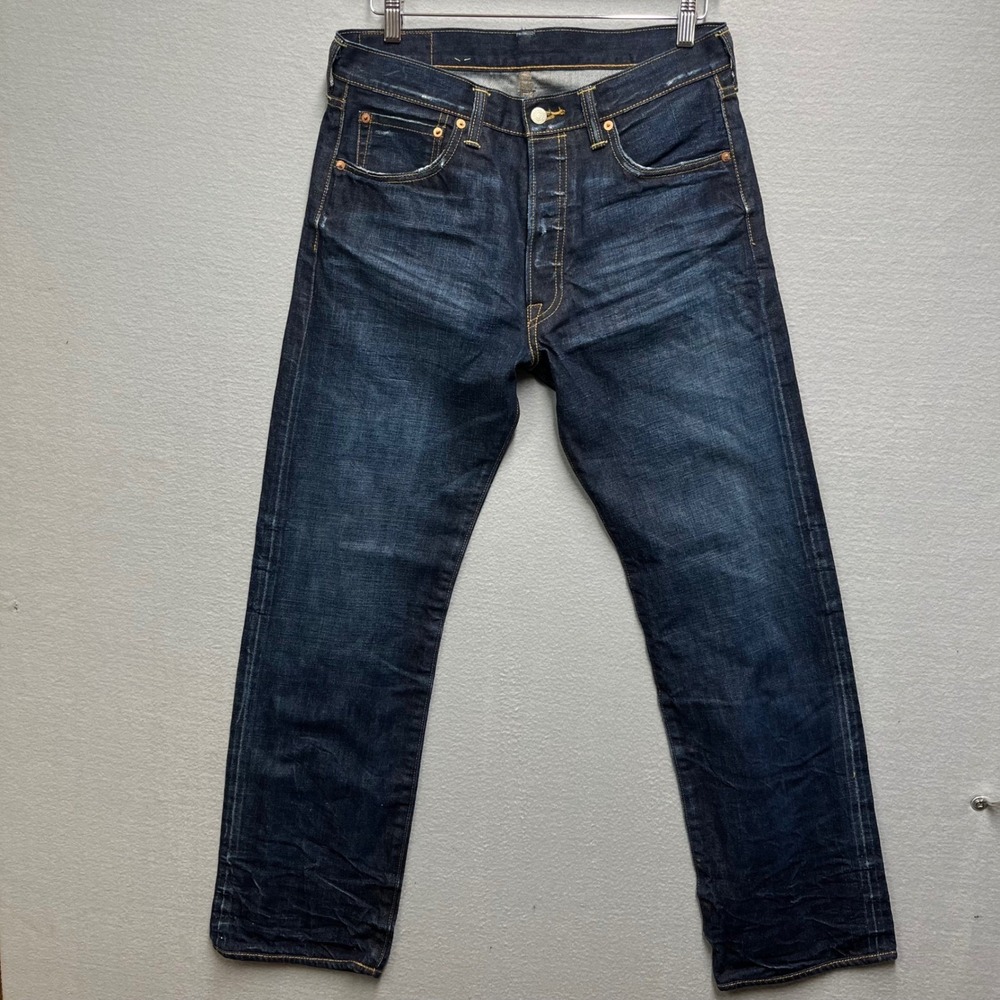 Levis Jeans 501 Mens 34x32 (32x32) Made in USA Redline Selvedge Sahara Fade